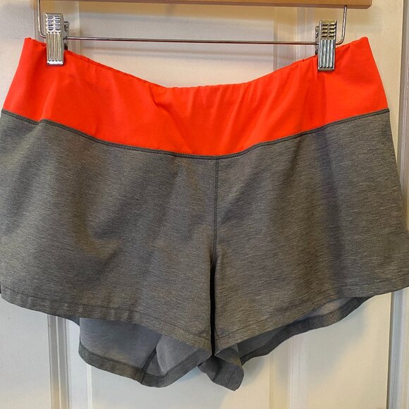 The North Face Flash Dry Gray Orange Running Shorts Women's M - Picture 1 of 4